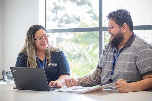 Probation officers having a conversation